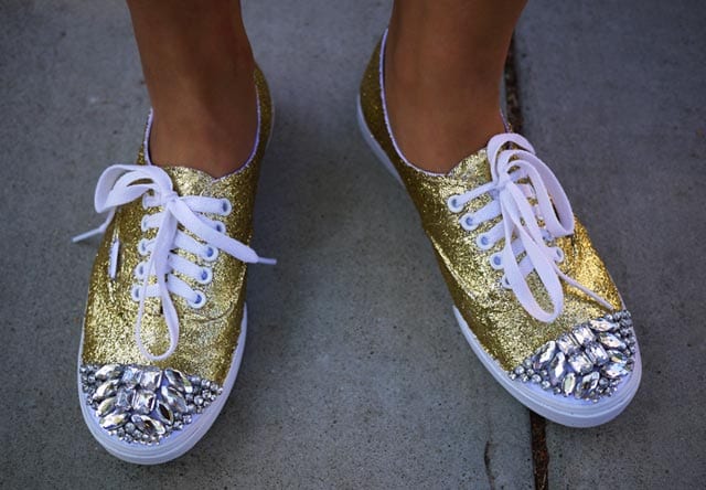 tenis-vans-gold-with-bling