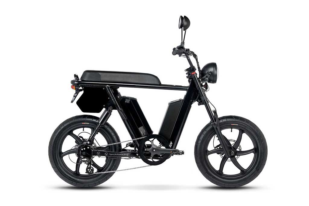 dual buttery electric moped