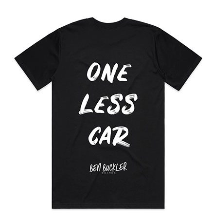 one less car T shirt by ben buckler boards