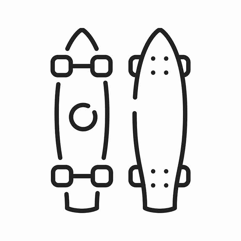 what is a skateboard bottom and top side